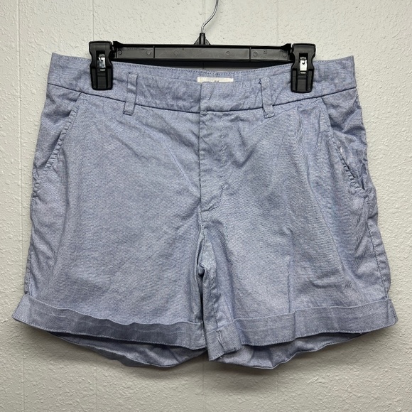 H&M Pin Striped Feminine Polished Sophisticated Academia Beach Womens Shorts 8 - Picture 1 of 6